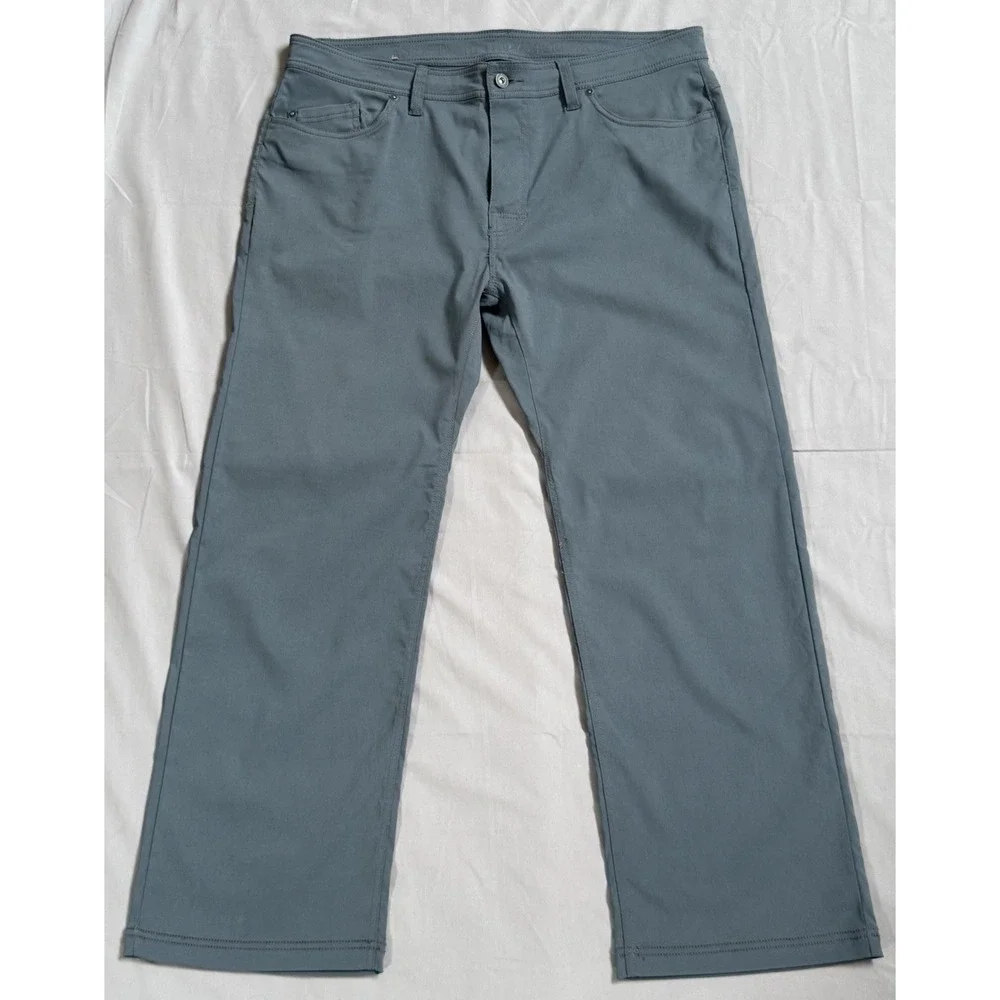 Prana Zion Slim Fit Pants Mens 38x30 Blue‎ Gray Stretch Hiking Casual Outdoor